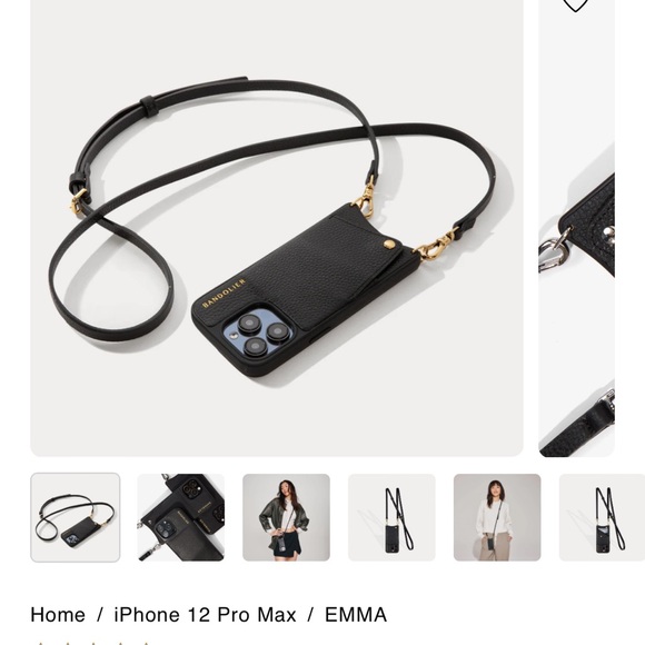 EMMA
Pebble Leather Crossbody Bandolier in Black/Gold. Brand new in bag. - Picture 2 of 2